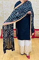 Bandhani Dupatta Set-Black Bandhani Dupatta Set-Black