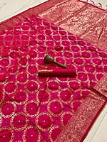 Banarasi Silk Saree-Magenta Banarasi Silk Saree-Magenta