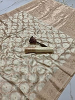 Banarasi Silk Saree-OffWhite Banarasi Silk Saree-OffWhite