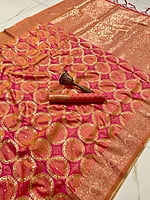 Banarasi Silk Saree-Pink Banarasi Silk Saree-Pink