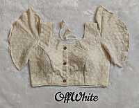 Hakoba Plain Blouse with cotton lining-OffWhite Hakoba Plain Blouse with cotton lining-OffWhite