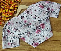 Hakoba Printed Blouse with cotton lining-Coral-Back Hakoba Printed Blouse with cotton lining-Coral-Back