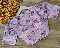 Hakoba Printed Blouse with cotton lining-Pink-Back Hakoba Printed Blouse with cotton lining-Pink-Back