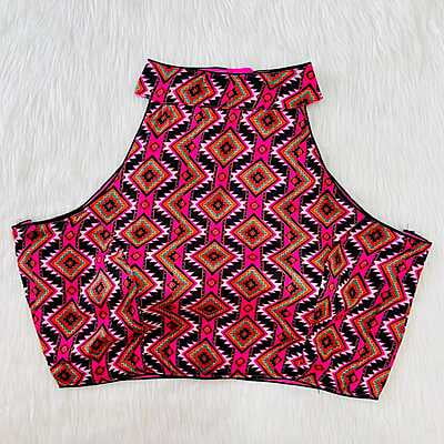 Halter Neck Blouse with cotton lining-1