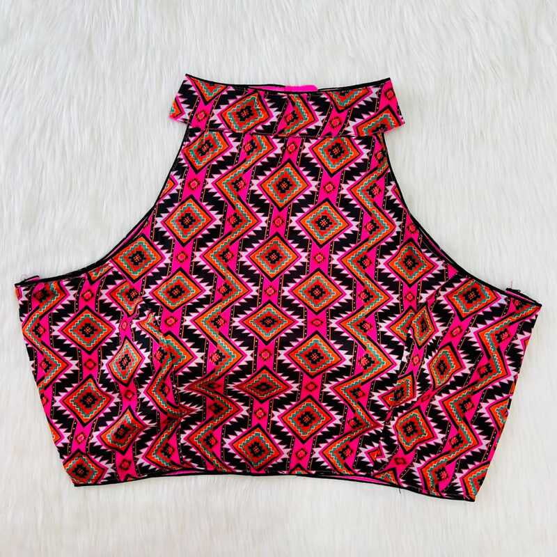 Halter Neck Blouse with cotton lining-1 Halter Neck Blouse with cotton lining-1