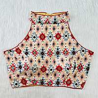 Halter Neck Blouse with cotton lining-8 Halter Neck Blouse with cotton lining-8