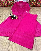 Chikan Anarkali Chikan Mastani-Magenta Chikan Anarkali Chikan Mastani-Magenta