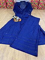 Chikan Anarkali Chikan Mastani-NavyBlue Chikan Anarkali Chikan Mastani-NavyBlue