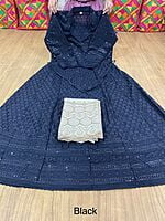 Chikan Anarkali Zari Palazzo-Black Chikan Anarkali Zari Palazzo-Black