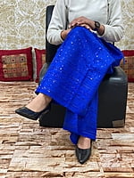 Cotton Chikan Mastani-RoyalBlue Cotton Chikan Mastani-RoyalBlue