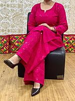 Chikan Kurti Chikan Mastani Set-Magenta Chikan Kurti Chikan Mastani Set-Magenta