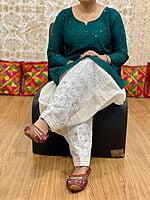 Chikan Kurti Chikan Salwar-BottleGreen Chikan Kurti Chikan Salwar-BottleGreen