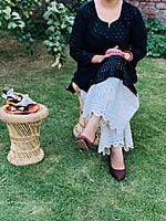 Chikan Kurti Cutwork Mastani Set-Black Chikan Kurti Cutwork Mastani Set-Black