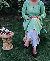 Chikan Kurti Cutwork Mastani Set-SeaGreen Chikan Kurti Cutwork Mastani Set-SeaGreen