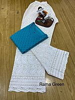 Chikan Kurti Cutwork Palazzo-Rama Chikan Kurti Cutwork Palazzo-Rama
