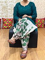 Chikan Kurti Digital Salwar-BottleGreen Chikan Kurti Digital Salwar-BottleGreen