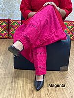 Chikan Patiala Salwar-Magenta Chikan Patiala Salwar-Magenta