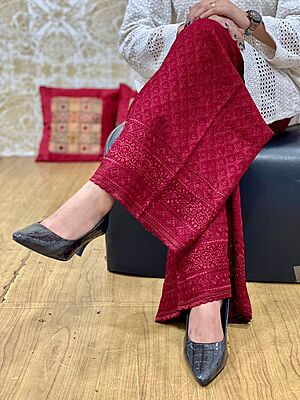 Chikan Rayon Mastani-Maroon