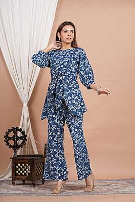 Premium Cotton Co-Ord Set Catalogue 19-Indigo-1