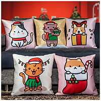 Figures Digital Printed Cushion Cover Set of 5-1 Figures Digital Printed Cushion Cover Set of 5-1
