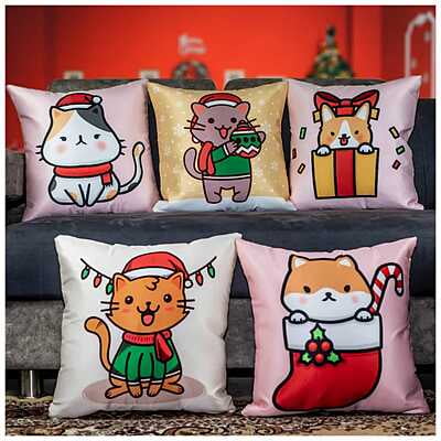 Figures Digital Printed Cushion Cover Set of 5-1