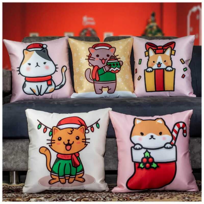 Figures Digital Printed Cushion Cover Set of 5-1 Figures Digital Printed Cushion Cover Set of 5-1