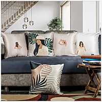 Figures Digital Printed Cushion Cover Set of 5-4 Figures Digital Printed Cushion Cover Set of 5-4