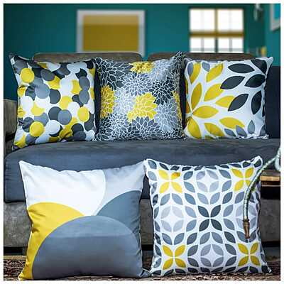 Floral Digital Printed Cushion Cover Set of 5-1
