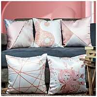 SingleTone Digital Printed Cushion Cover Set of 5-17 SingleTone Digital Printed Cushion Cover Set of 5-17