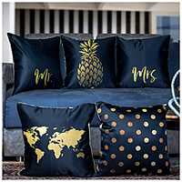 SingleTone Digital Printed Cushion Cover Set of 5-3 SingleTone Digital Printed Cushion Cover Set of 5-3