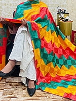 Chinon Multi Jaal Phulkari Dupatta-White-6 Chinon Multi Jaal Phulkari Dupatta-White-6