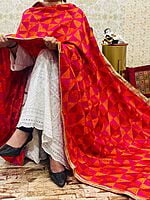 Chinon Single Tone Shaded Jaal Phulkari Dupatta-10 Chinon Single Tone Shaded Jaal Phulkari Dupatta-10