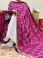 Chinon Single Tone Shaded Jaal Phulkari Dupatta-7 Chinon Single Tone Shaded Jaal Phulkari Dupatta-7