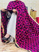 Chinon Single Tone Shaded Jaal Phulkari Dupatta-8 Chinon Single Tone Shaded Jaal Phulkari Dupatta-8