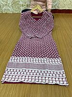 Georgette Chikan Kurti with lining-Wine Georgette Chikan Kurti with lining-Wine