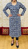 Heavy Rayon Kurti-Indigo Heavy Rayon Kurti-Indigo