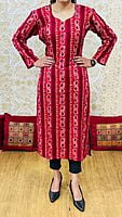 Heavy Rayon Kurti-Maroon Heavy Rayon Kurti-Maroon