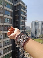 Oxidised Silver Plated Bangles Set of 6-2 Oxidised Silver Plated Bangles Set of 6-2