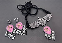 Oxidised Silver Plated Chokar Set-4 Oxidised Silver Plated Chokar Set-4