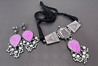 Oxidised Silver Plated Chokar Set-5 Oxidised Silver Plated Chokar Set-5
