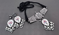 Oxidised Silver Plated Chokar Set-8 Oxidised Silver Plated Chokar Set-8