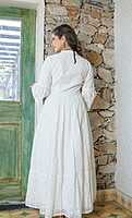Chikankari Schiffli Gown Pant Set With Crochet Lace-OffWhite-6 Chikankari Schiffli Gown Pant Set With Crochet Lace-OffWhite-6