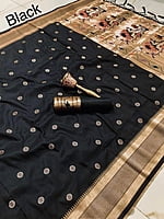 Kanchipuram Silk Saree-Black Kanchipuram Silk Saree-Black
