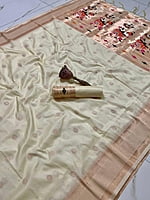 Kanchipuram Silk Saree-OffWhite Kanchipuram Silk Saree-OffWhite