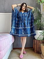 Fine Block Printed Soft Cotton Short Kaftan-2 Fine Block Printed Soft Cotton Short Kaftan-2