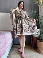 Fine Block Printed Soft Cotton Short Kaftan-5 Fine Block Printed Soft Cotton Short Kaftan-5