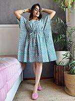 Fine Block Printed Soft Cotton Short Kaftan-7 Fine Block Printed Soft Cotton Short Kaftan-7