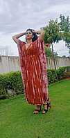 Tie and Dye Kaftan-Rust Tie and Dye Kaftan-Rust