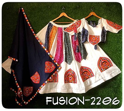 Cotton Festive Fusion Lehenga Catalogue 2-White