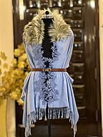 Pure Pashmina Stole-Blue Pure Pashmina Stole-Blue